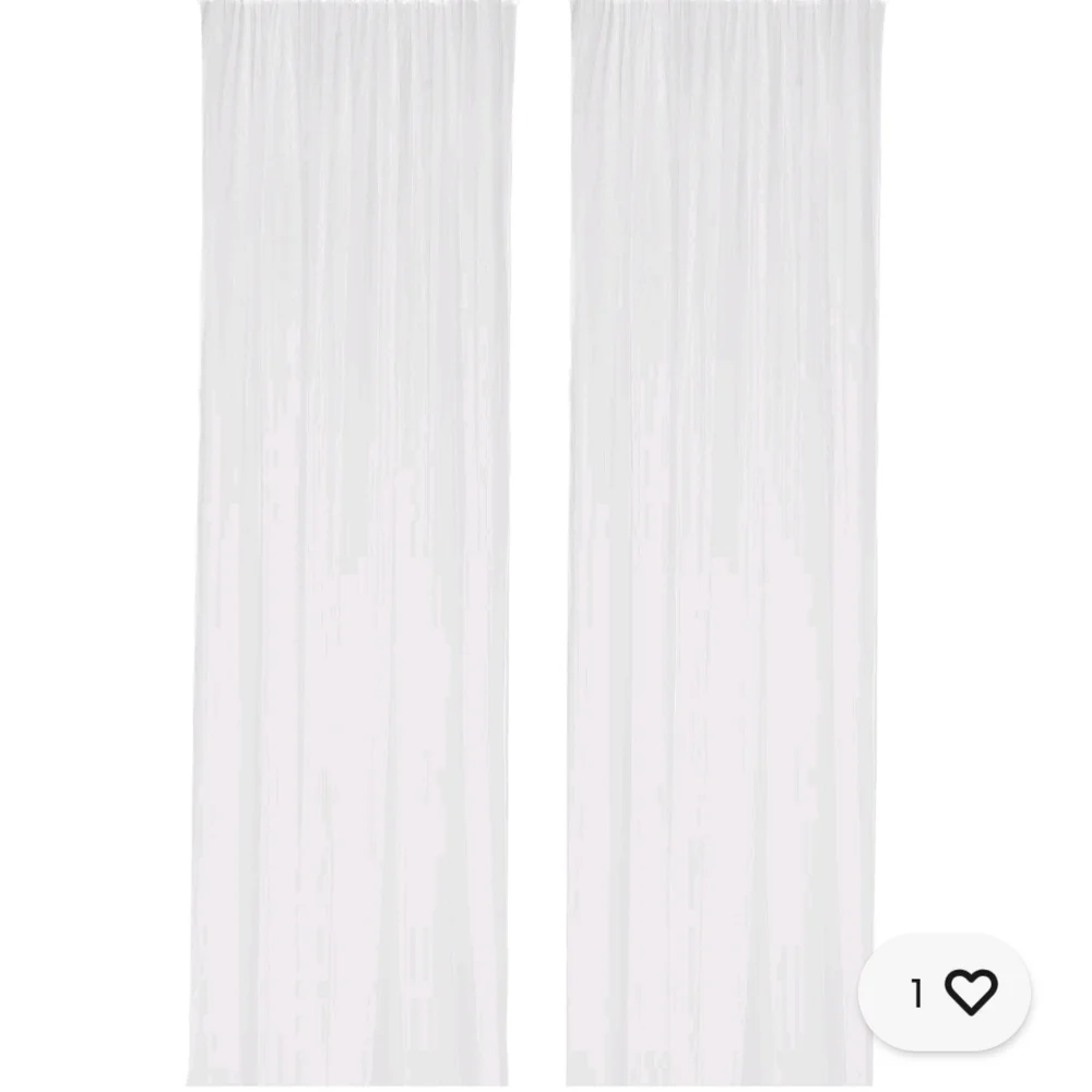 Elegant White Sheer Curtains Two Sets IKEA